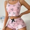 Pink Black Bow